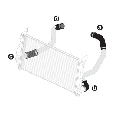 LB7 02-04 Silicone Hose And Clamp Kit Black PPE Diesel
