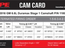 2001-2016 GM 6.6L Duramx Stage 1 Performance Camshaft Alt Fire PPE Performance